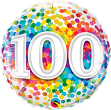 100 birthday balloon 18" foil