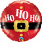 Santa's Belt Buckle Round Foil Christmas Balloon