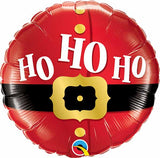 Santa's Belt Buckle Round Foil Christmas Balloon