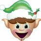 Jumbo Elf Head Christmas Balloon