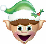 Jumbo Elf Head Christmas Balloon