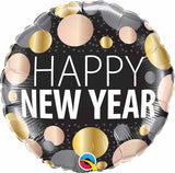 New Year's Round Metallic Balloon