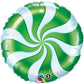 18" Green Candy Swirl Foil Balloon