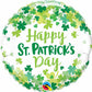 Anagram 18" Round Confetti Happy St. Patrick's Day Foil Balloon