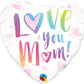 Qualatex 18" Love You Mom Heart Shaped Foil Balloon