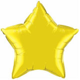 4" Mini Star Shaped Solid Color Citrine Yellow Foil Balloon