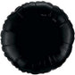 18" Round Metallic Black Foil Balloon