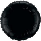 18" Round Metallic Black Foil Balloon