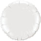 18" Round White Foil Balloon