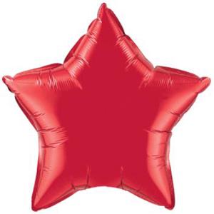 9" Red Star Foil Balloon