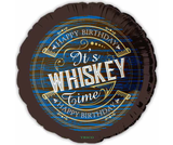 Happy Birthday It's Whiskey Time Balloon 18"