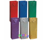 Holographic Wine Gift Bag Assorted Colours 1 Count