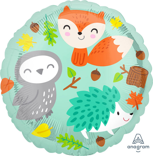 woodland critters balloon owl raccoon porcupine