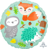 woodland critters balloon owl raccoon porcupine