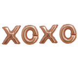 Rose Gold Air-Filled 16" x 40" XOXO Script Mylar Foil Balloon
