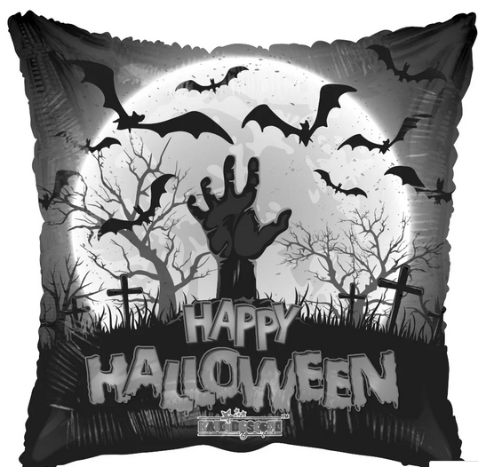 Happy Halloween Zombie Hand Foil Balloon 18"