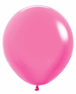 Pink latex balloon for party decorations from Dazzling Balloons Cornwall.