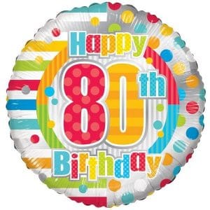 Happy 80th Birthday Foil Balloon