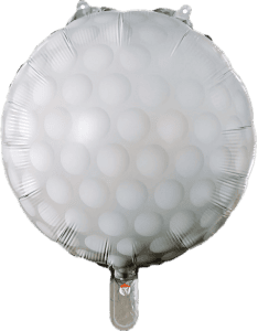 Golf ball foil balloon 18-inch for celebrations and events.