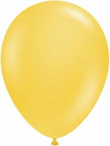 Yellow latex balloon for party decorations from Dazzling Balloons Cornwall.