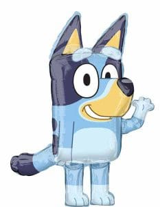 Bluey Airwalker foil balloon, 46-inch, perfect for kids' parties and celebrations.