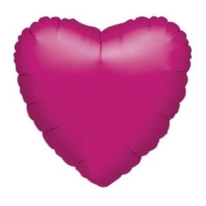 fuchsia heart shaped foil balloon