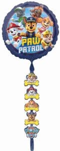 Colorful Paw Patrol Airwalker foil balloon with characters from the show.