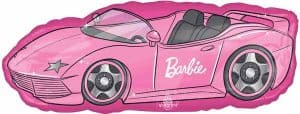 Pink Barbie Corvette Roadster Jumbo Balloon for celebrations and events.
