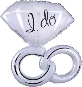 Supershape Wedding Rings Foil Balloon