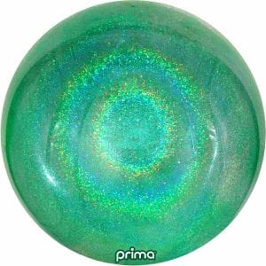 Green glitter sphere balloon for celebrations and events.