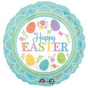 Lovely Happy Easter Round Foil Balloon