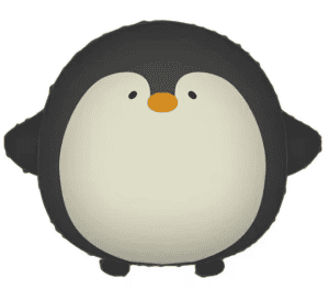 Cute penguin foil balloon for parties from Dazzling Balloons Cornwall.