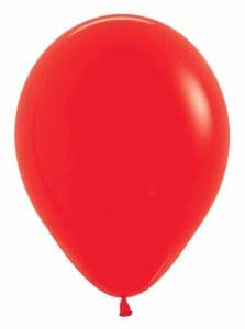Bright red latex balloon for party decorations and celebrations.