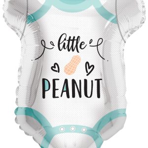 Baby shower foil balloon with peanut and text for little peanut.