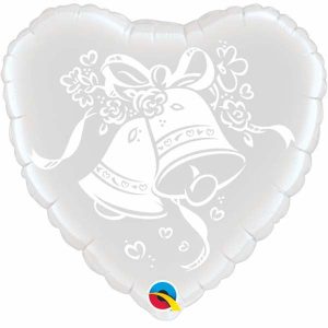 Wedding Bells Heart Shaped Foil Balloon