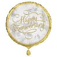Gold Anniversary Round Foil Balloon 18"