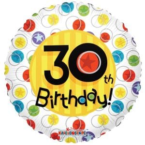 Happy 30th Birthday Balloon Polka Dots