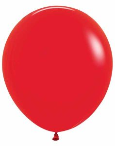 Bright red latex balloon for parties and celebrations.
