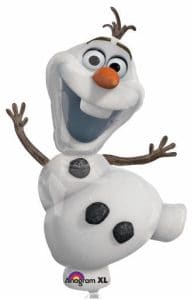 Olaf from Disney Frozen 41-inch foil balloon for parties and decorations.