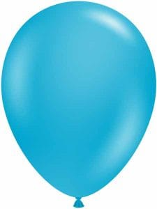 Turquoise latex balloon for party decorations and events.