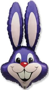 Huge Purple Rabbit Head Foil Balloon