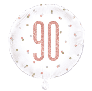 Age 90 rose gold birthday balloon