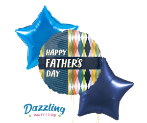 Classic Happy Father's Day Helium Balloon Bouquet