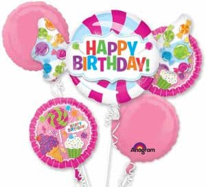 Sweet Candy Cupcakes Birthday Balloon Bouquet