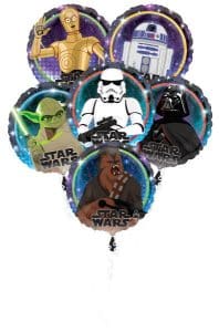 Anagram Star Wars Balloon Bouquet 6 Foil Balloons Birthday Party Decor