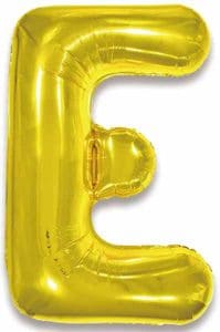Gold Foil Balloon Letter E