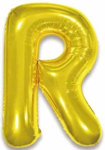 Giant Letter R Foil Balloon