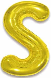 Gold Foil Balloon Letter S