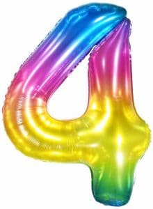 34" Number 4 Supershape Decorative Foil Balloon