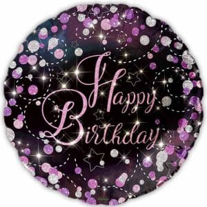 Pink Sparkling Happy Birthday Foil Balloon Party Decor